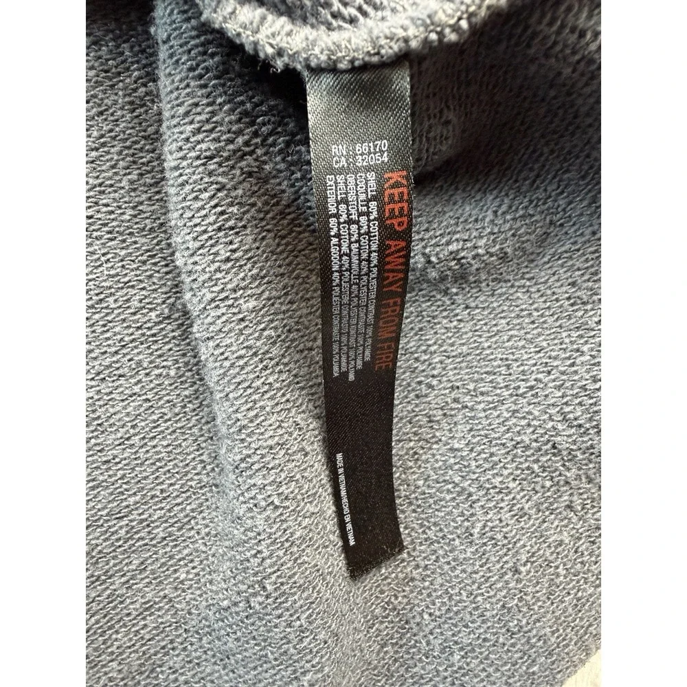 Free People FP Movement Hoodie Gray Large Oversized Mixed Media Smocked‎ Sleeves